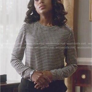 Ralph Lauren Black Label Abbot Silk Blouse ASO Olivia Pope Size 8